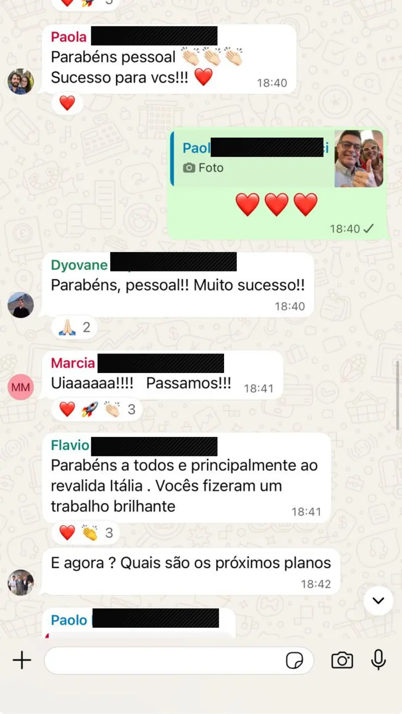 Parabéns ao Revalida Itália pelo trabalho com os alunos